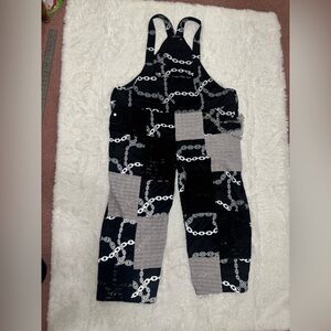 New 2xl unisex black light reflective overalls pants festival rave raver y2k